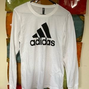 White ADIDAS Long Sleeve Shirt